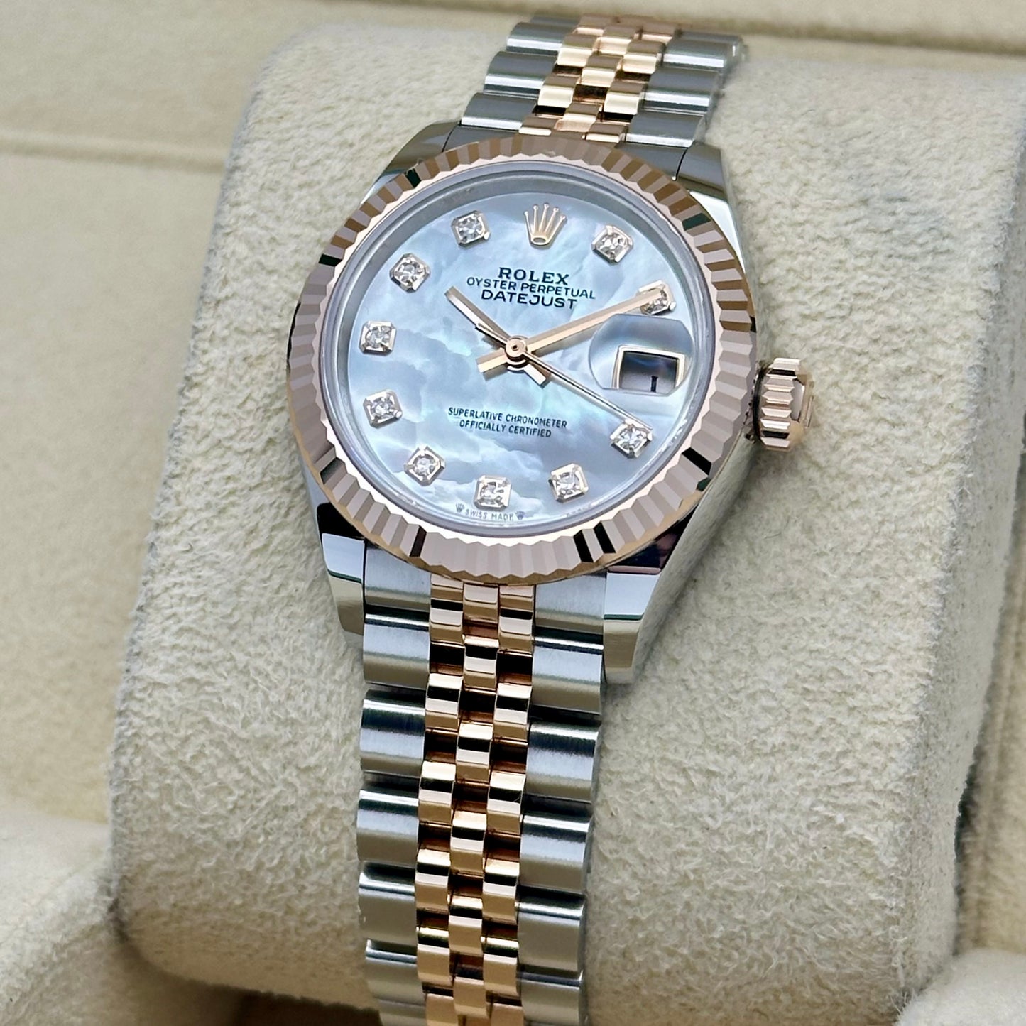 Lady-Datejust 28 18K Rose Gold Mother Of Pearl Diamond Ref 279171 2022