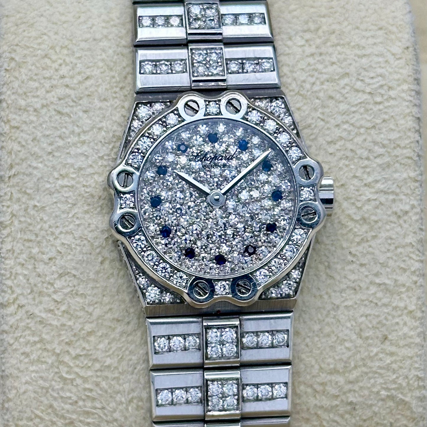 St Moritz Ladies 18K White Gold Factory Diamond Set Ref 25/4218/1
