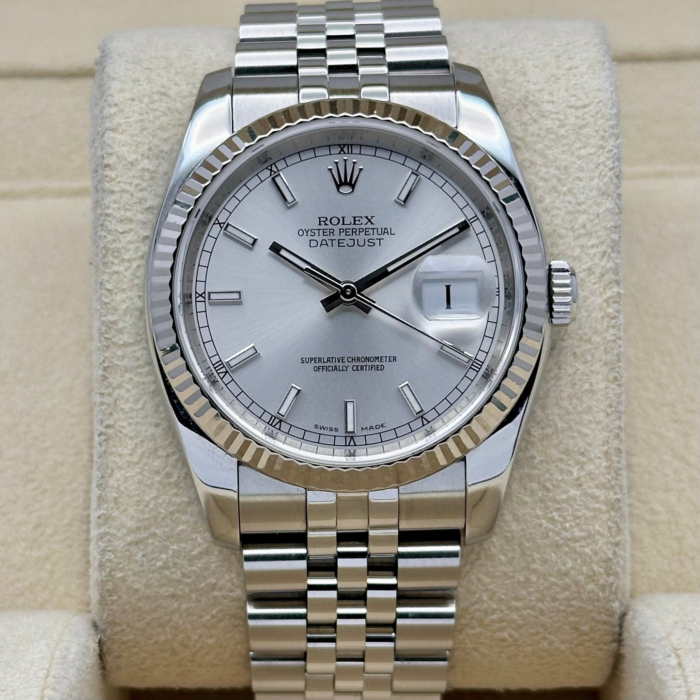 Datejust 36 Sunburst Silver Ref 116234 2016