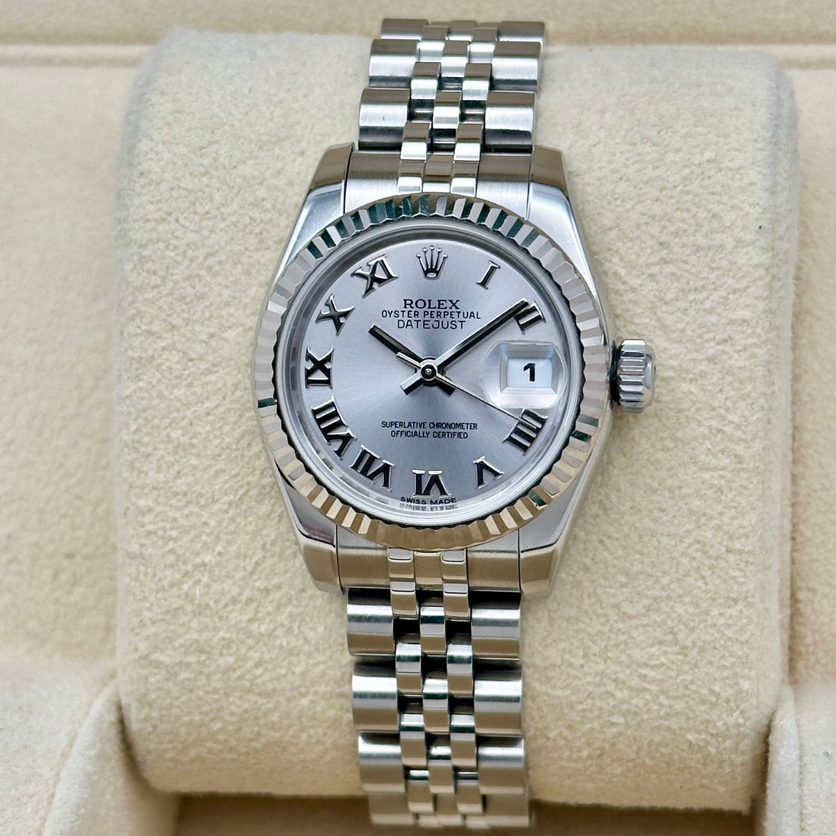 Lady-Datejust 26 Silver Romans Dial Ref 179174 2012