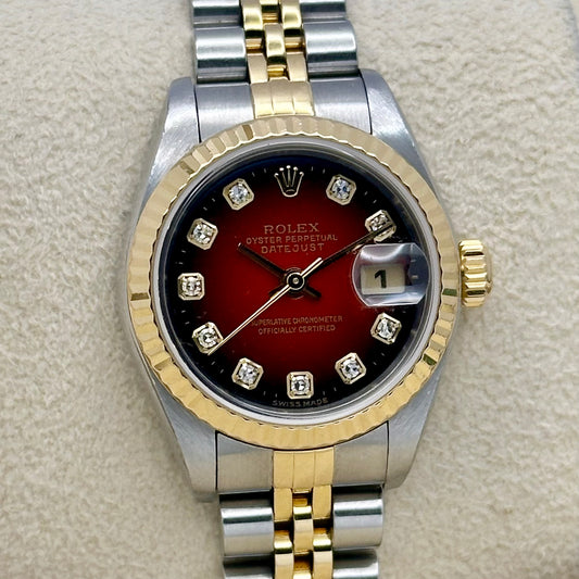 Lady-Datejust 26 Red Vignette Big Diamond Ref 79173 2002
