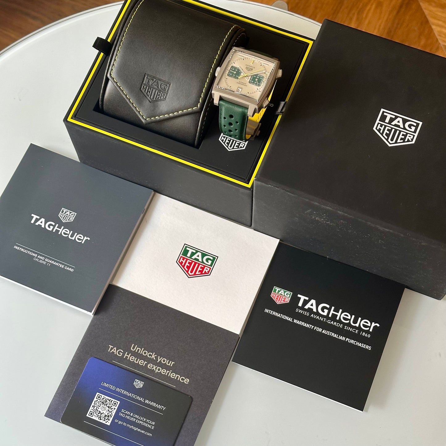 Monaco Chronograph Titanium Racing Green Limited Edition Ref CAW218E.FC6565 2024