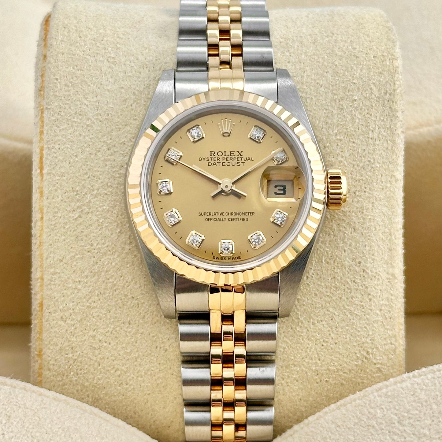 Lady-Datejust 26 Champagne Big Diamond Ref 79173 2000