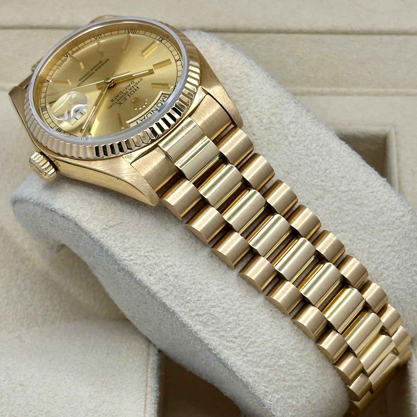 Day-Date 36 Champagne Stick 18K Yellow Gold Ref 18038