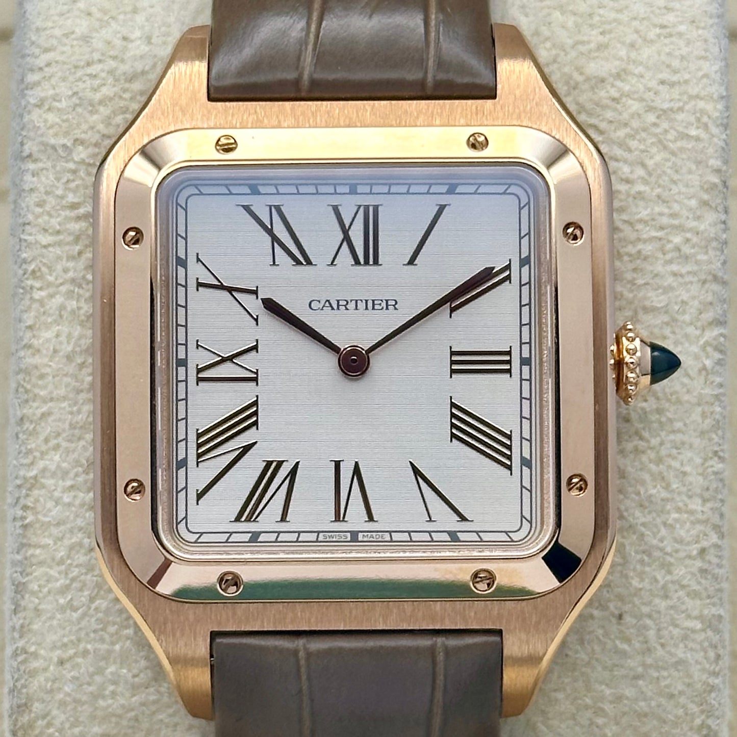 Santos Dumont XL 18K Rose Gold Beige Dial Ref WGSA0112 2025