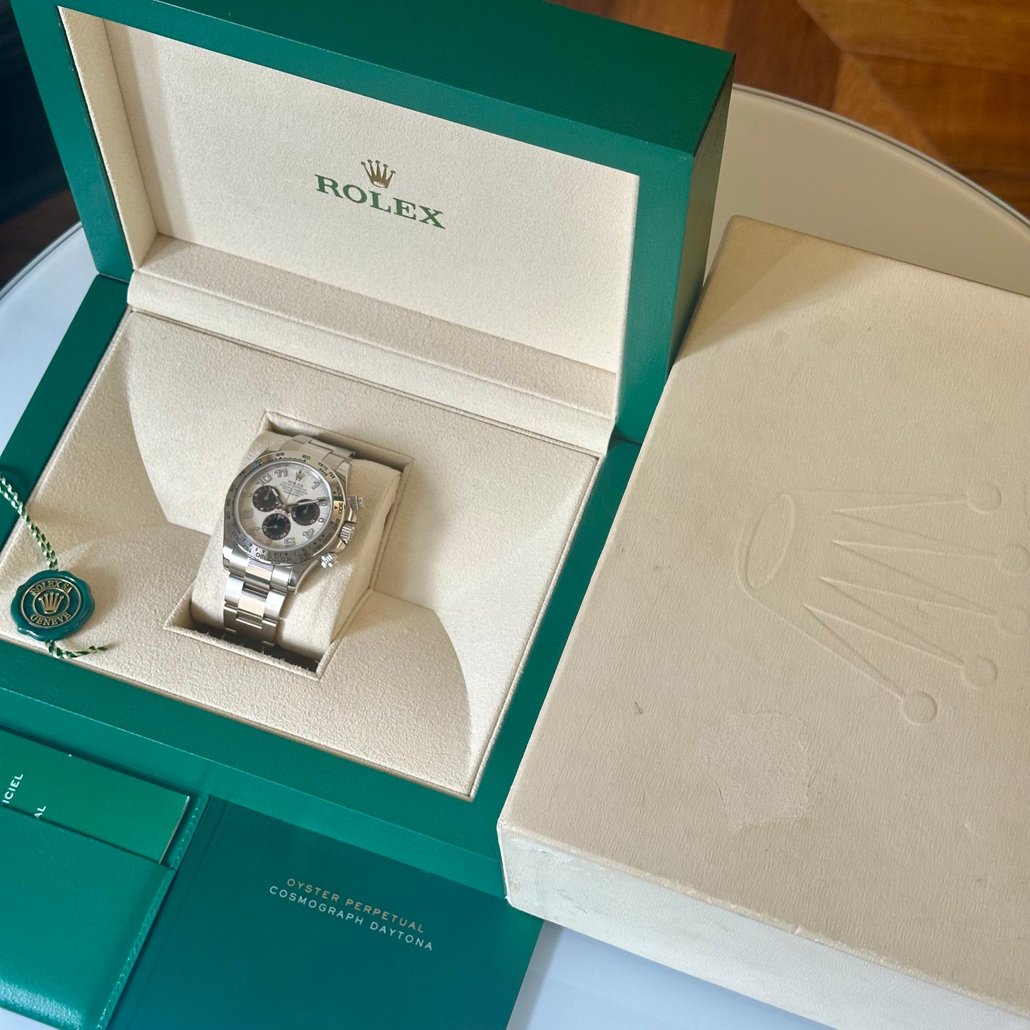 Cosmograph Daytona Panda Racing Dial Ref 18K White Gold 116509