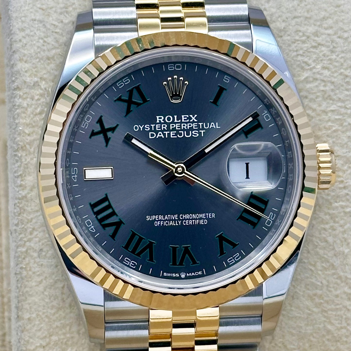 Datejust 36 Wimbledon 18K Yellow Gold Ref 126233 2025
