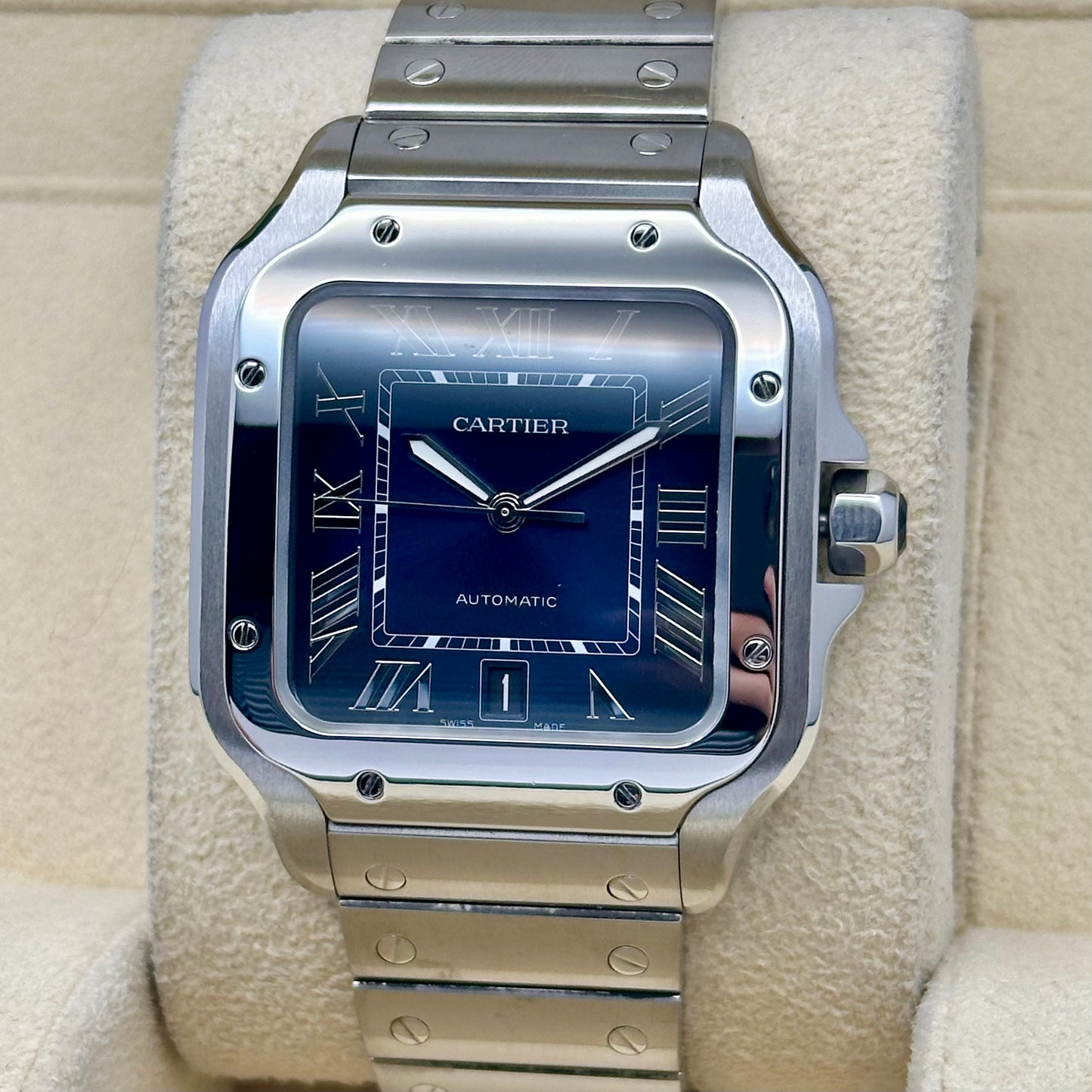 Santos Large Blue Dial Ref WSSA0071 2025