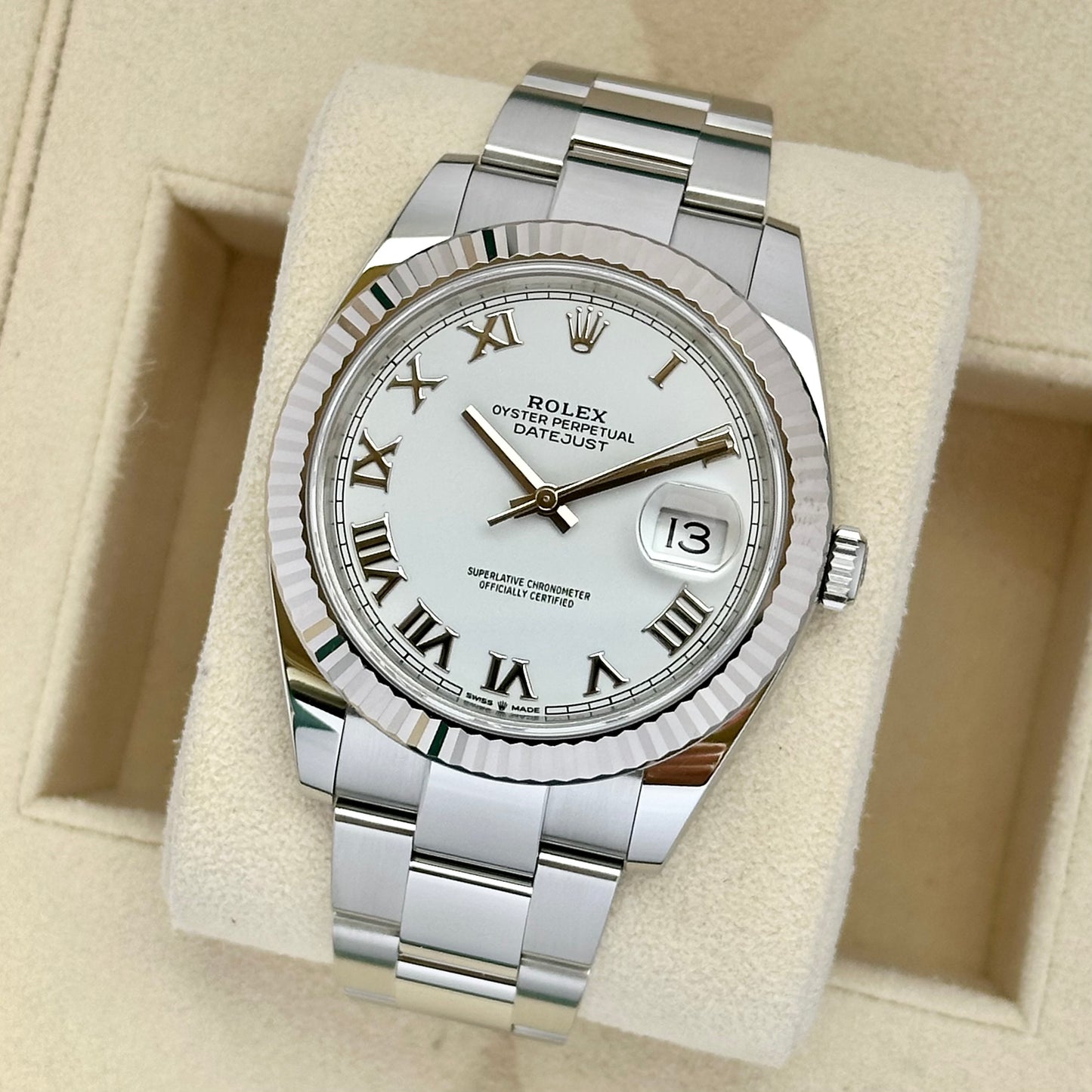 Datejust 41 White Romans Ref 126334 2019