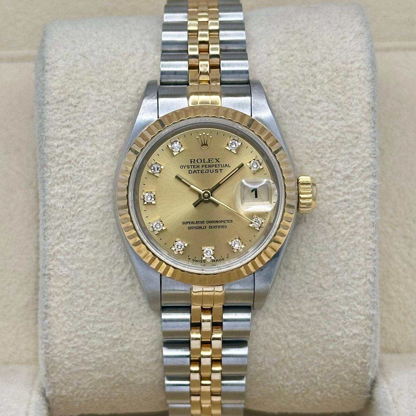 Lady-Datejust 26 Champagne Diamond Ref 69173G 1993