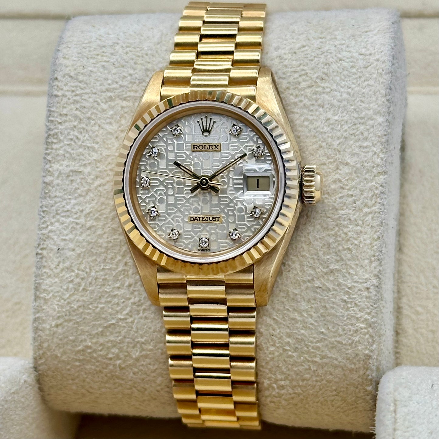 Lady-Datejust 26 Anniversary Diamond 18K Yellow Gold President Ref 69178J