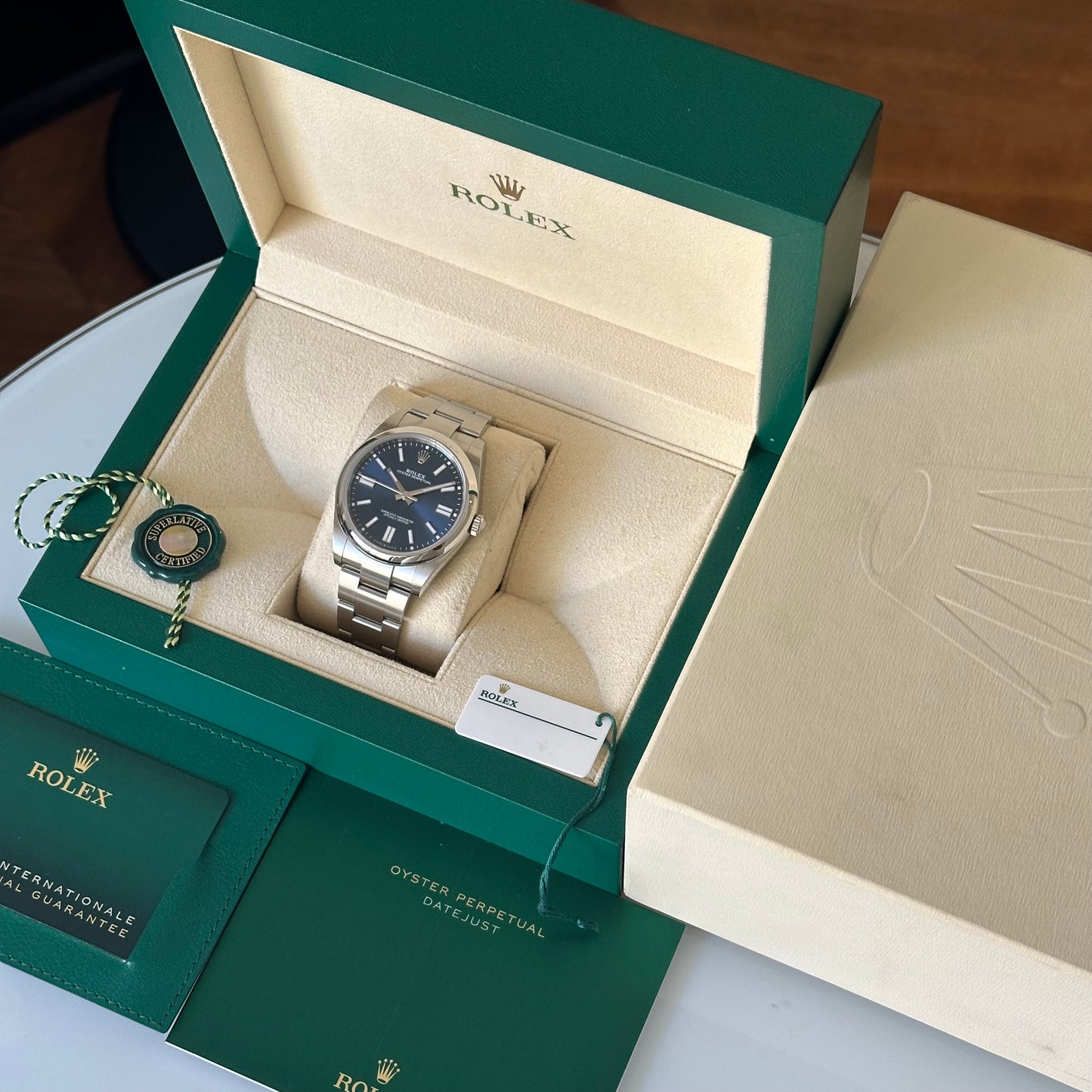 Oyster Perpetual 41 Sunburst Blue Dial Ref 124300 2022