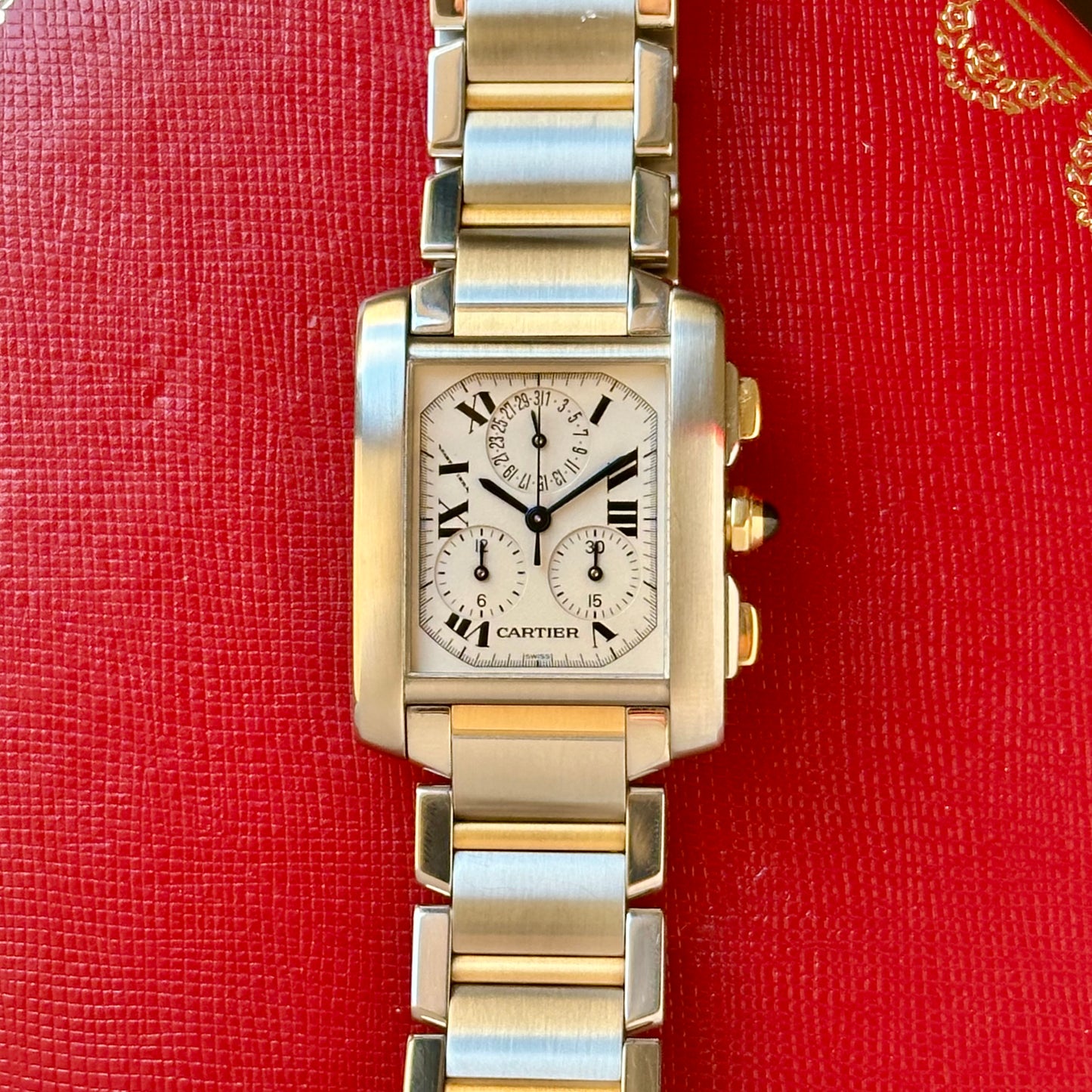 Tank Française Chronograph 18K Yellow Gold Ref 2303