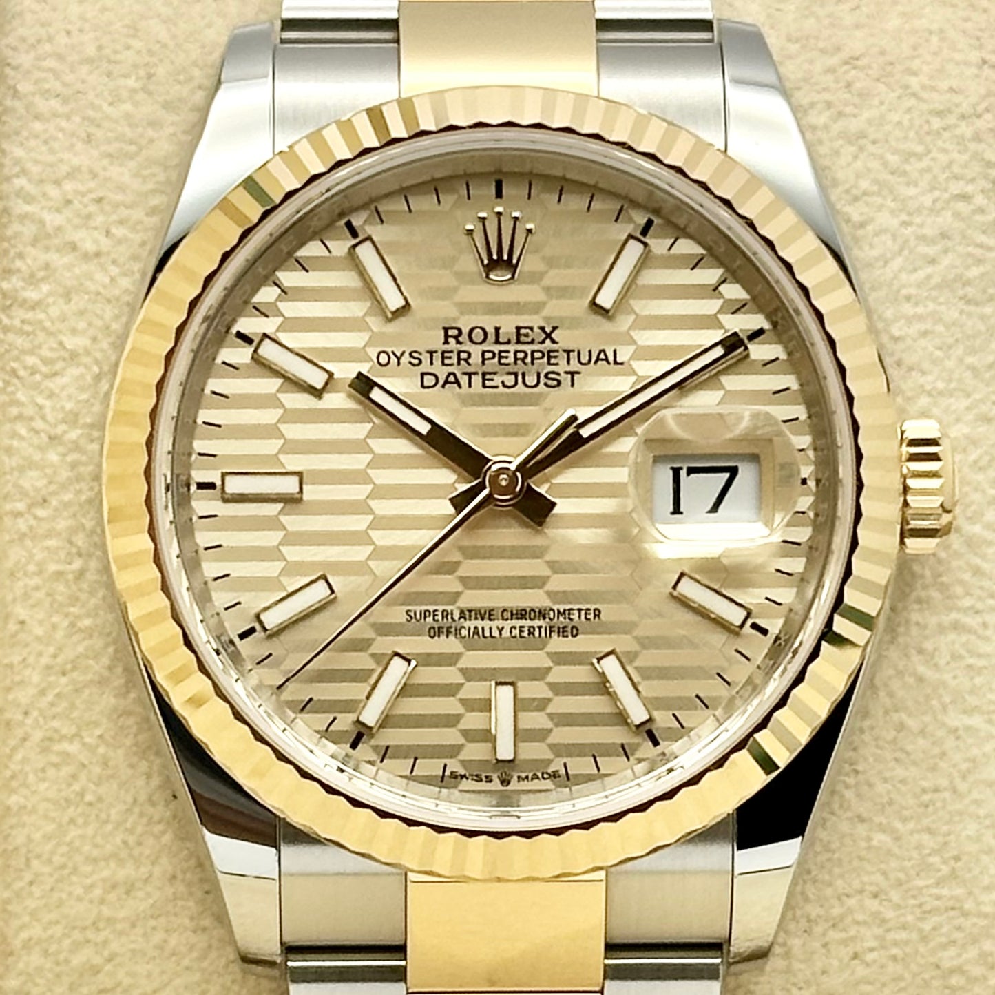 Datejust 36 Two Tone Champagne Fluted Motif Ref 126233 2024