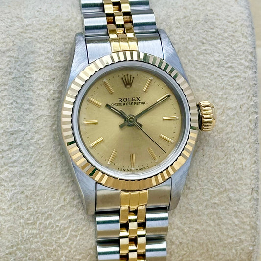 Oyster Perpetual 26 Champagne Dial Ref 67193 1988