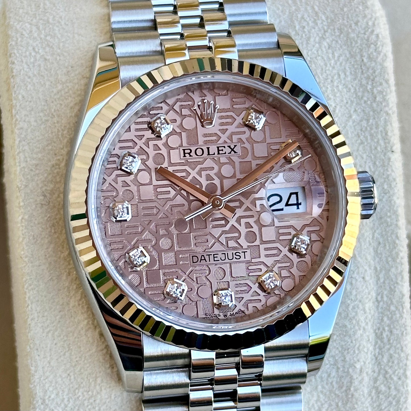 Datejust 36 Pink Diamond Anniversary Dial Ref 126234 2020