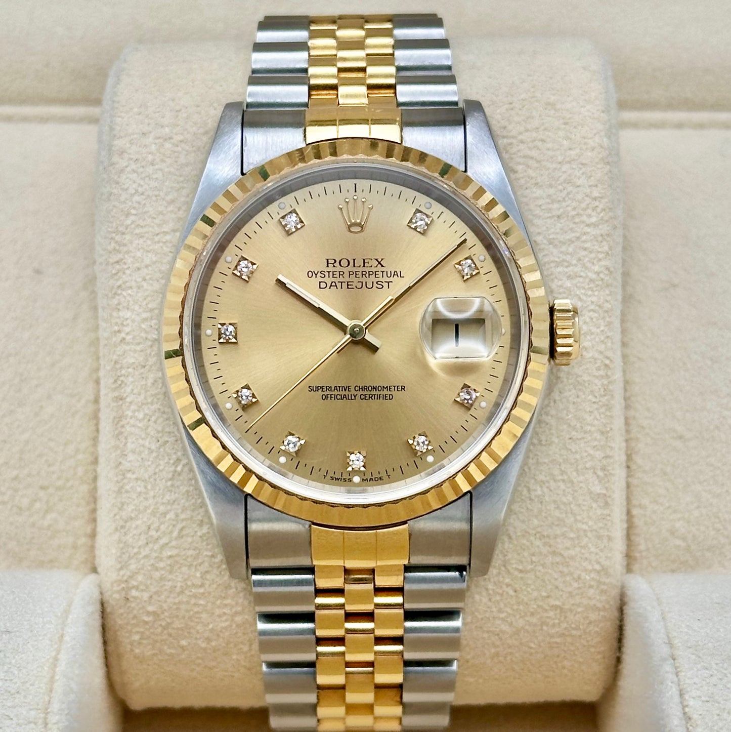 Datejust 36 Champagne Diamond Ref 16233 1993