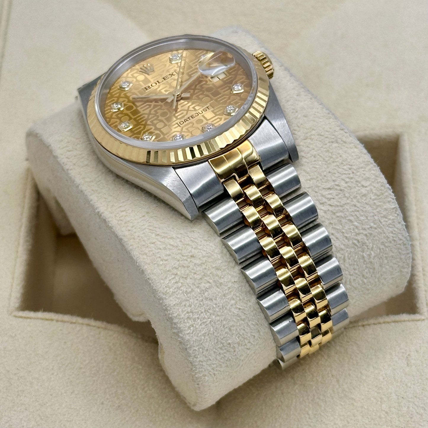 Datejust 36 Anniversary Champagne Diamond Ref 16233 1998
