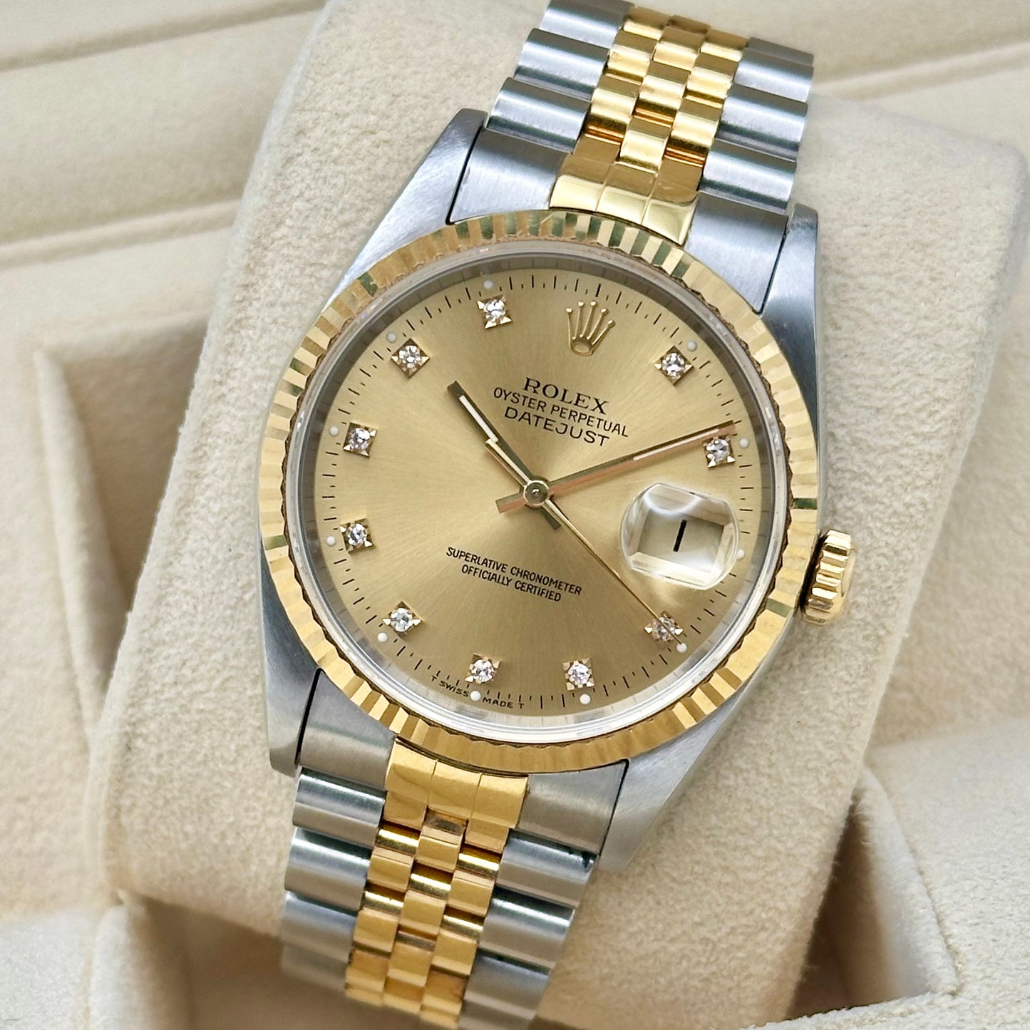 Datejust 36 Champagne Diamond Ref 16233 1993