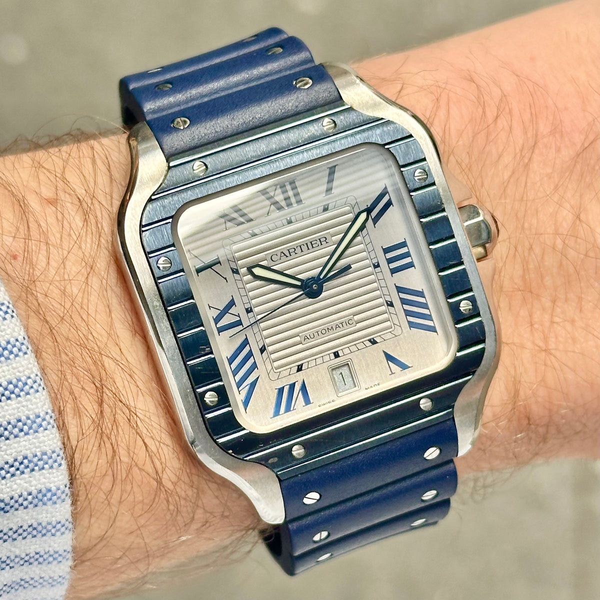Santos Large PVD Blue Romans Ref WSSA0047 2022