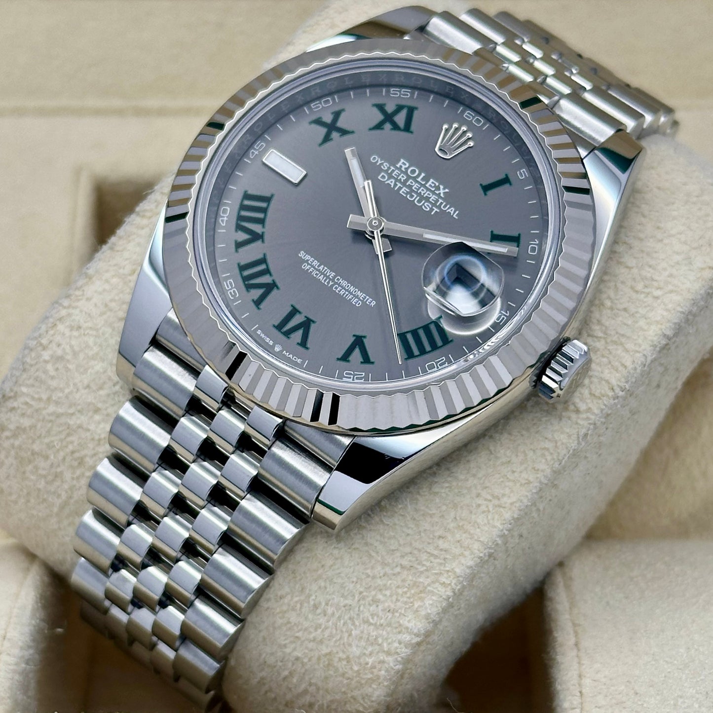 Datejust 41 Wimbledon 18K White Gold Ref 126334 2018