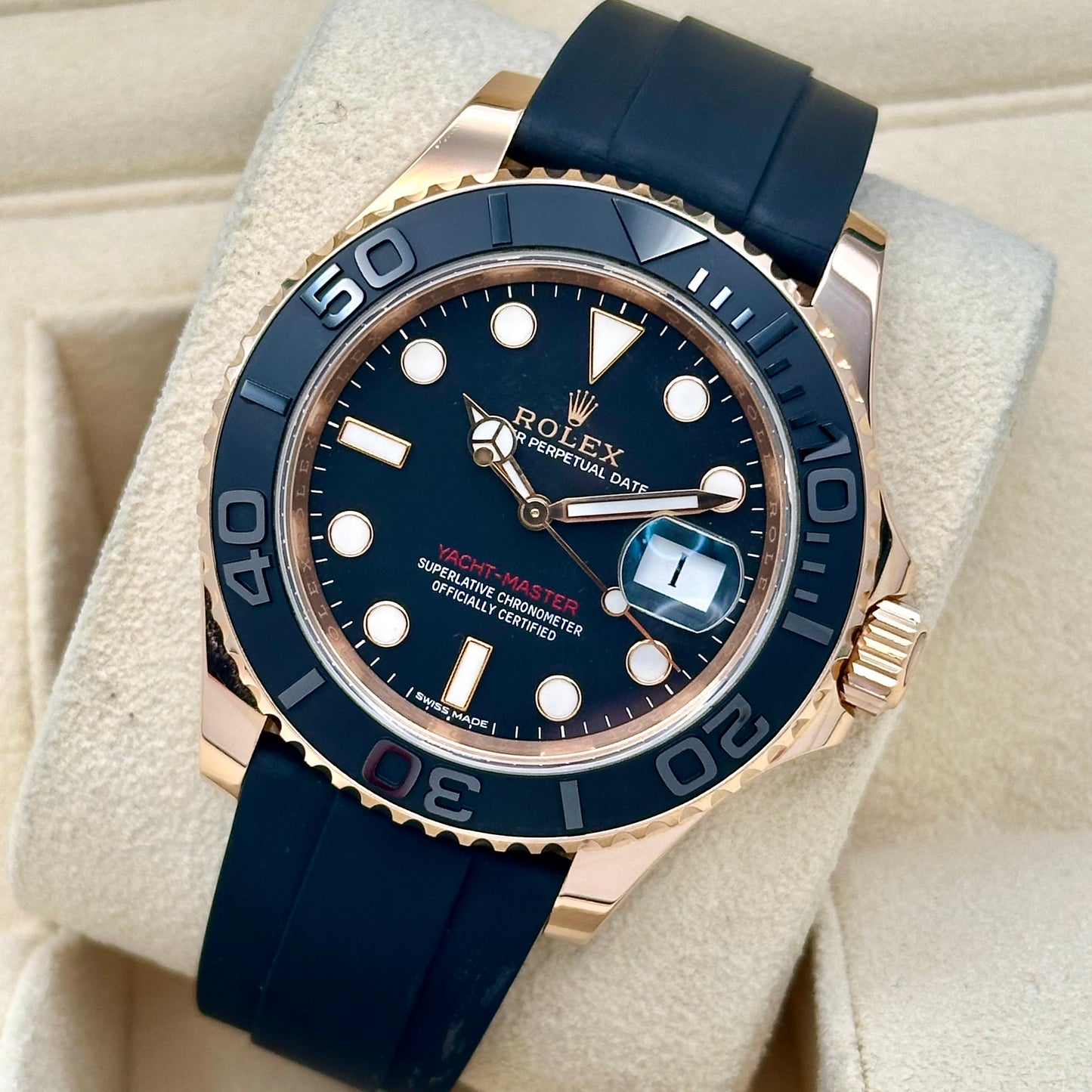 Yacht-Master 40 Oysterflex 18K Rose Gold Ref 116655
