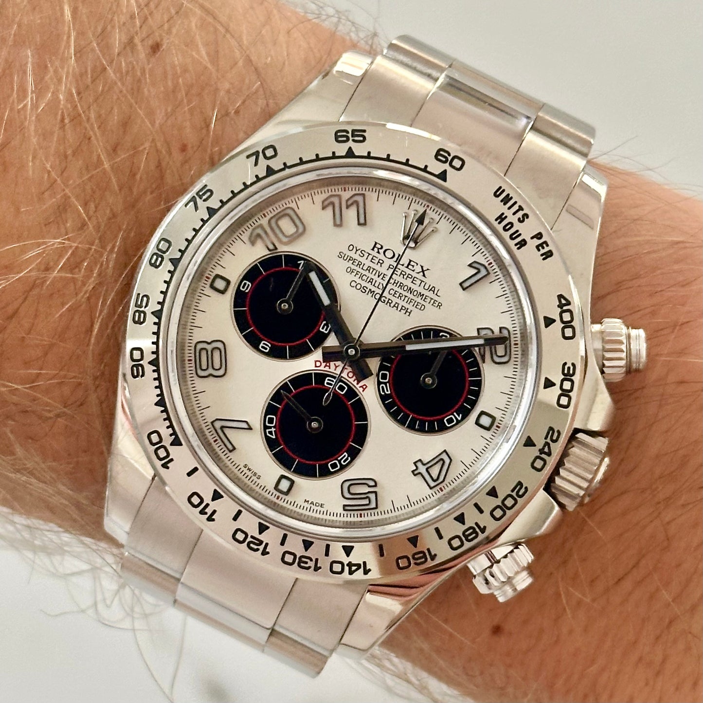 Cosmograph Daytona Panda Racing Dial Ref 18K White Gold 116509