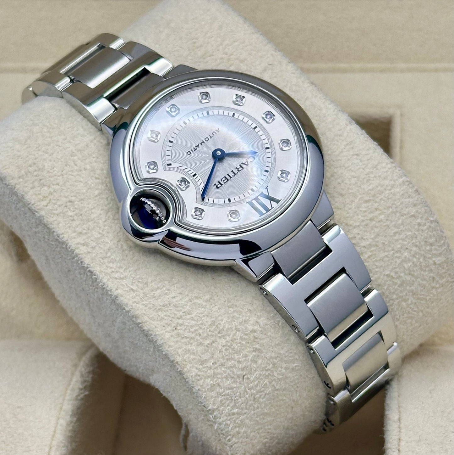 Ballon Bleu De Cartier Silver Guilloché Diamond Dial Ref W4BB0021 2022
