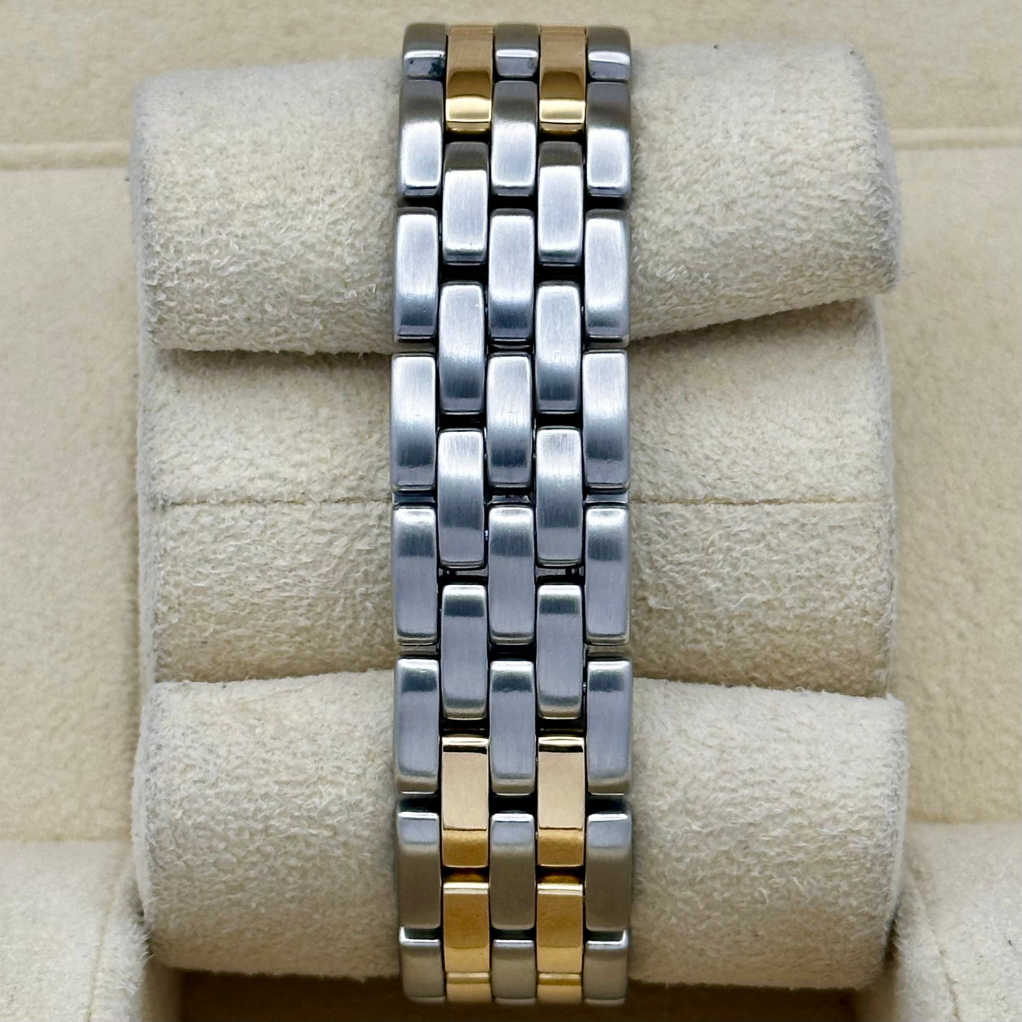 Panthére Medium Two Row 18K Yellow Gold White Romans Ref 1100