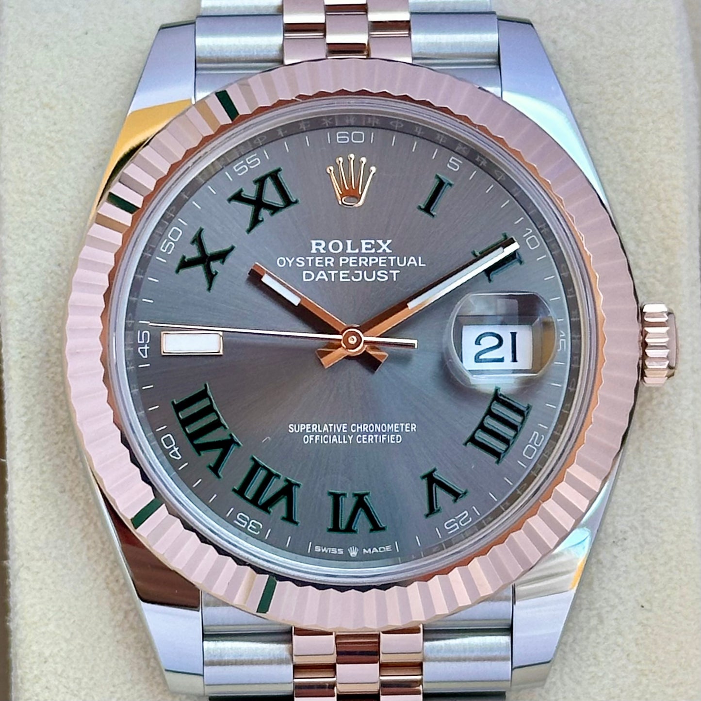 Datejust 41 Wimbledon Ref 126331 18K Rose Gold 2023