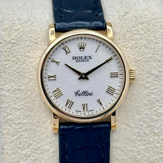 Cellini 18K Yellow Gold White Romans Ref 6110/8 2013