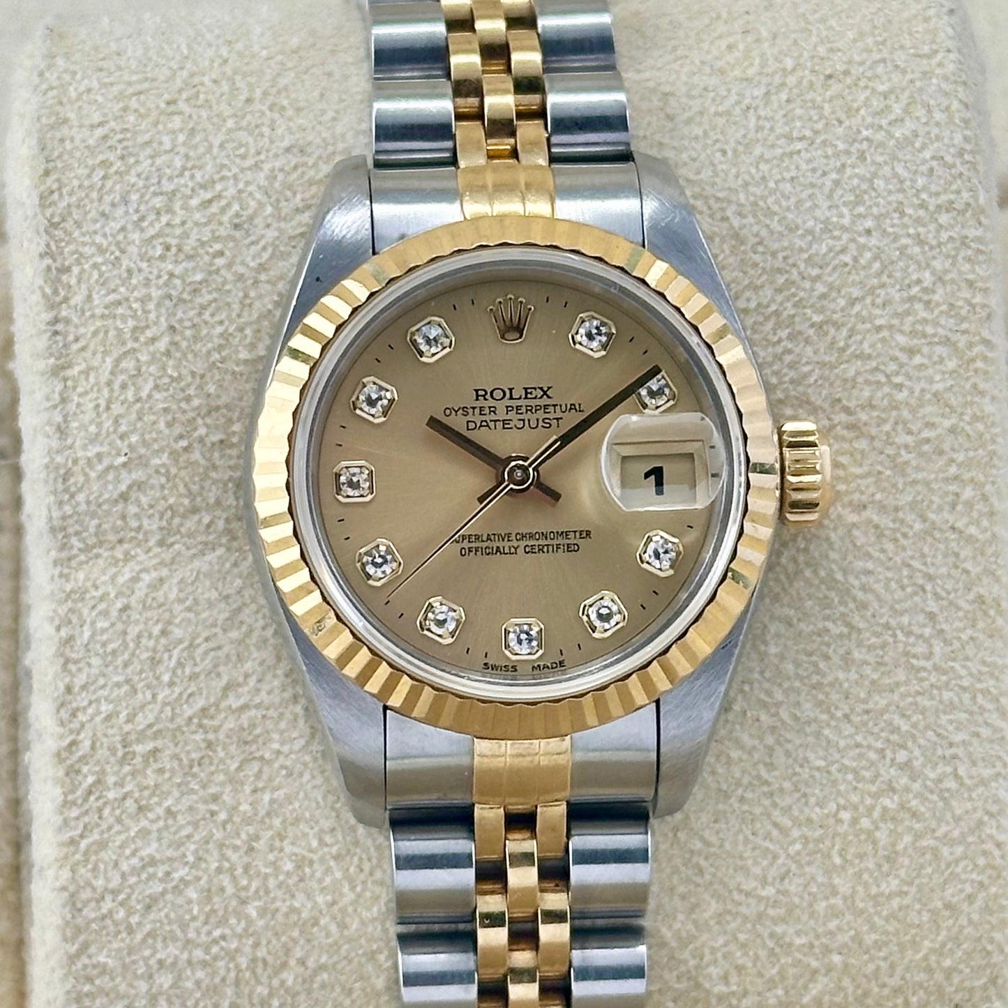 Lady-Datejust 26 Champagne Diamond Ref 69173G