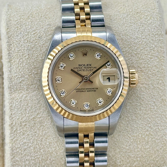 Lady-Datejust 26 Champagne Diamond Ref 69173G