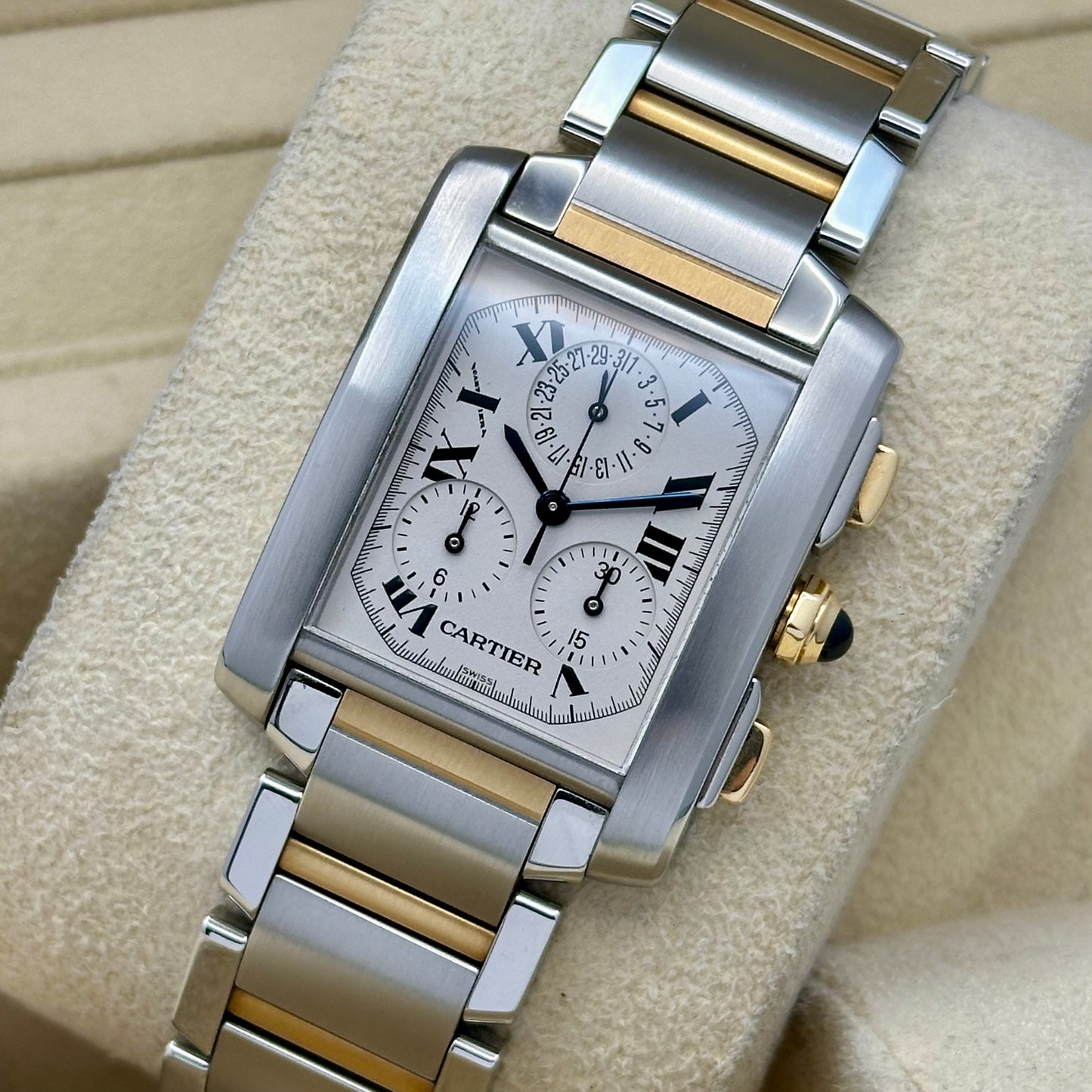 Tank Française Chronograph 18K Yellow Gold Ref 2303