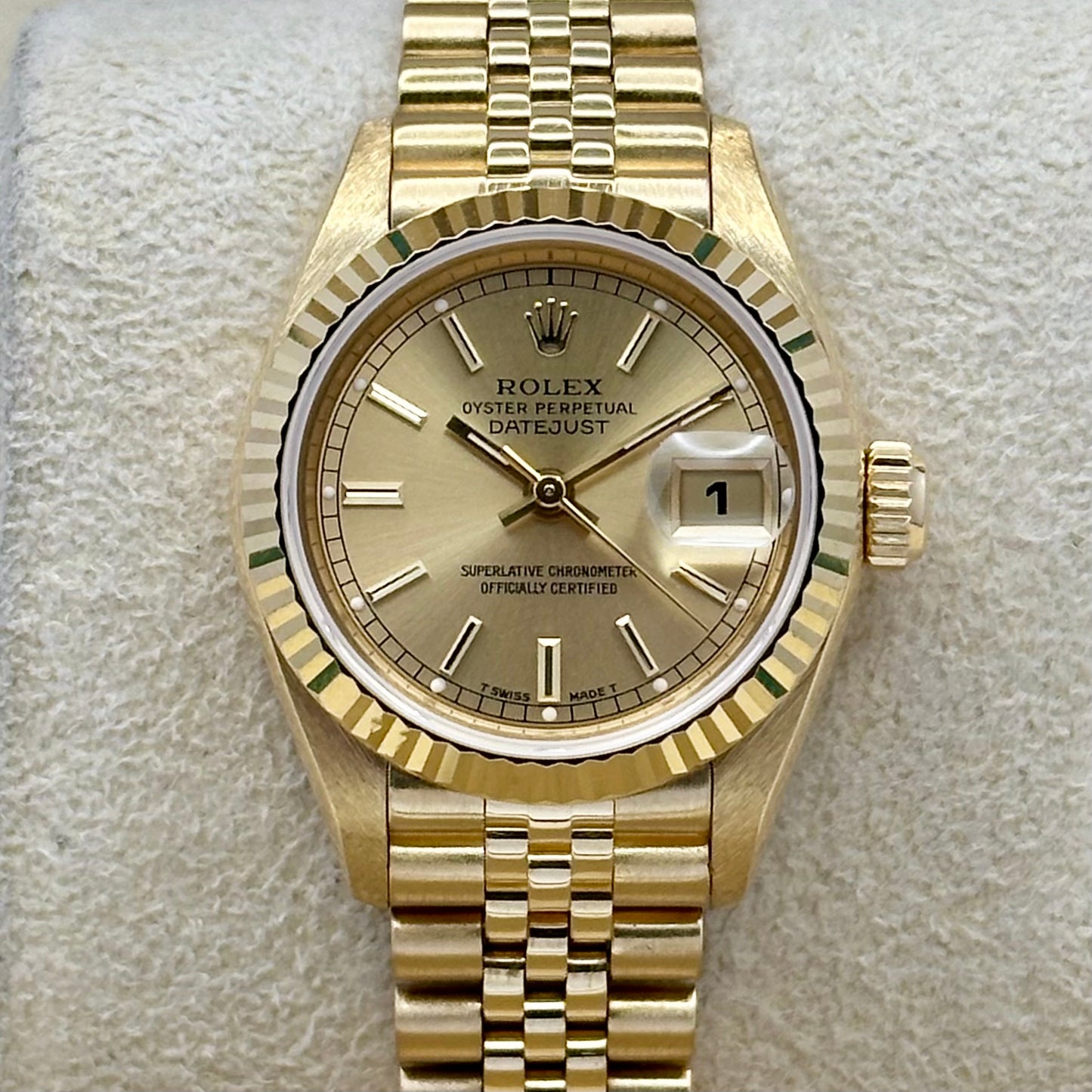 Lady-Datejust 26 Champagne Stick 18K Yellow Gold Jubilee Ref 69178