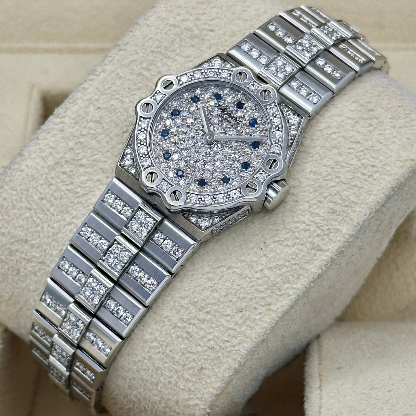 St Moritz Ladies 18K White Gold Factory Diamond Set Ref 25/4218/1