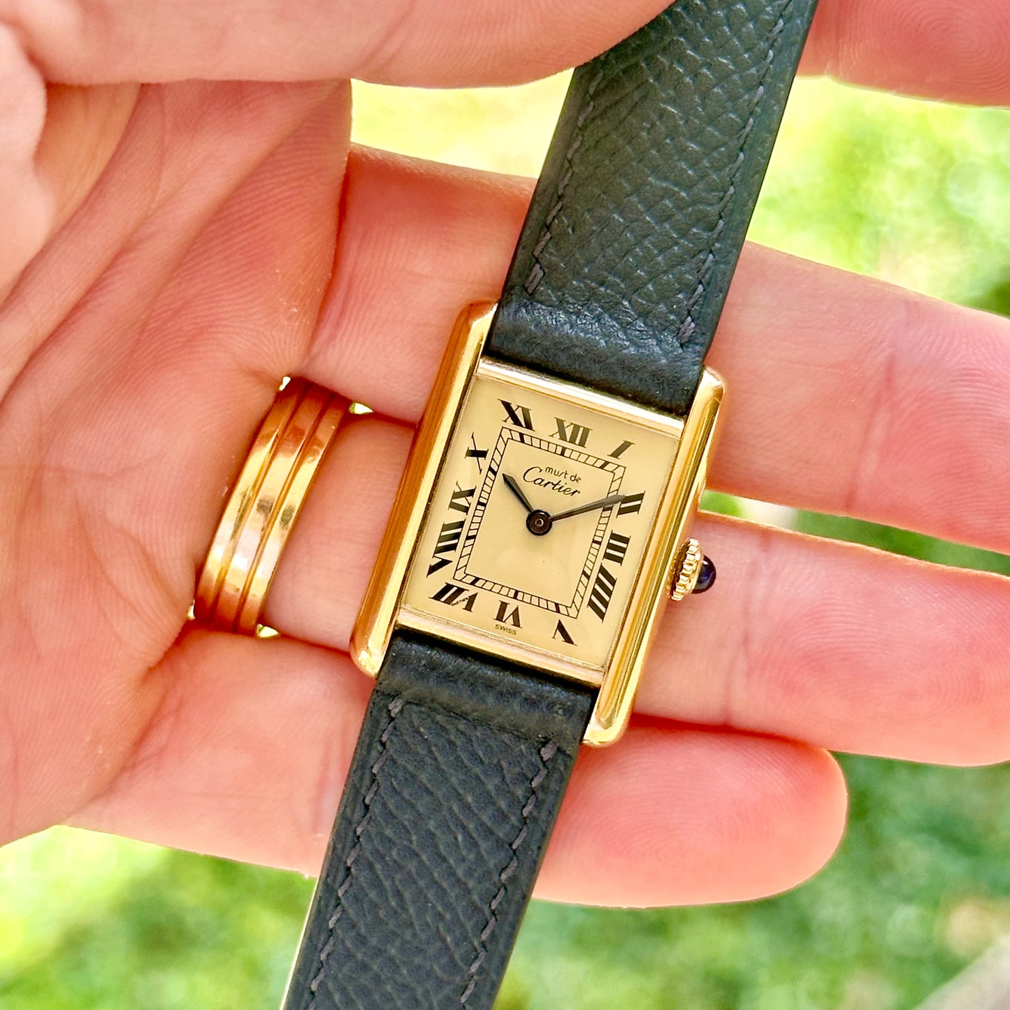 Tank Must Small Ivory Romans Manual Winding 1980