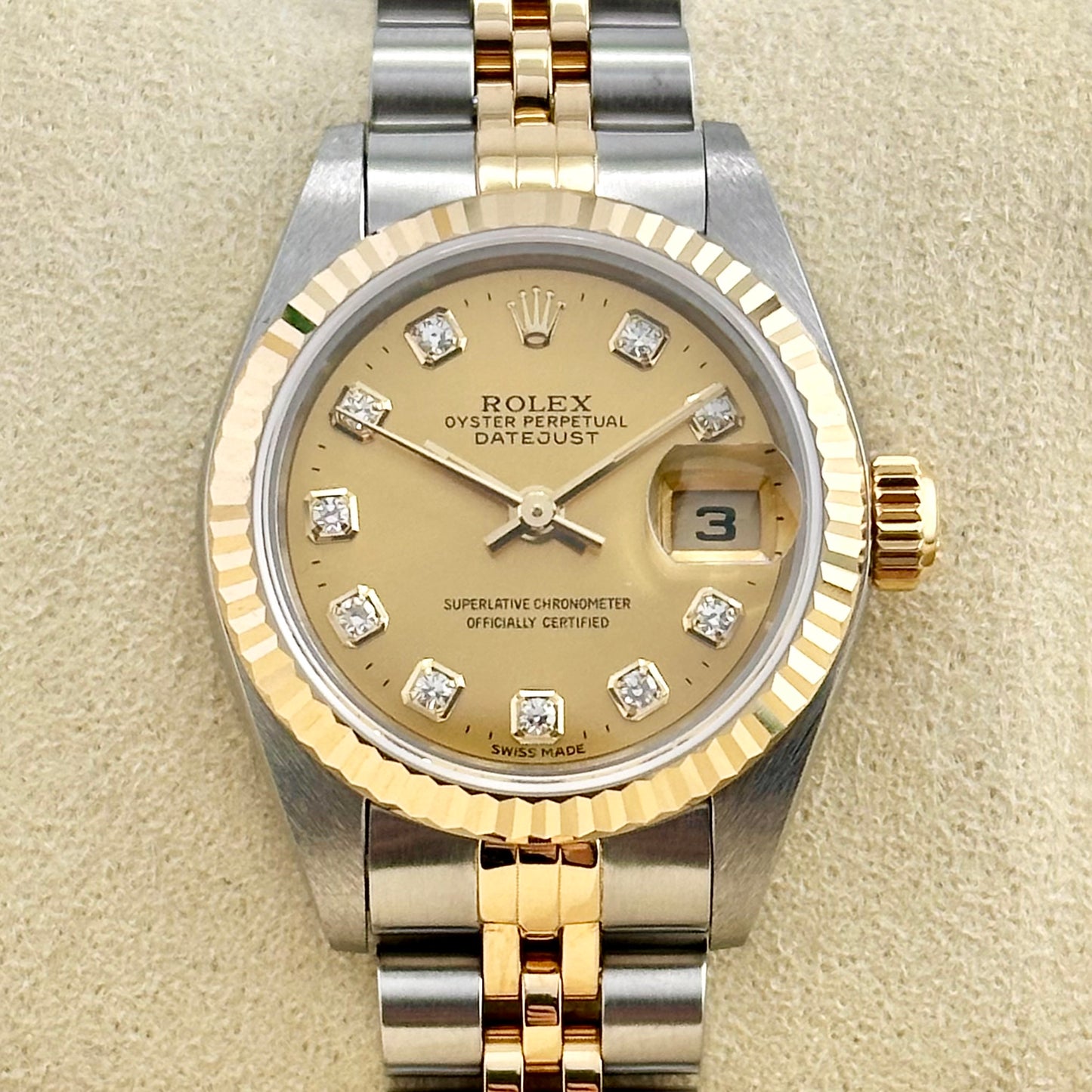 Lady-Datejust 26 Champagne Big Diamond Ref 79173 2000