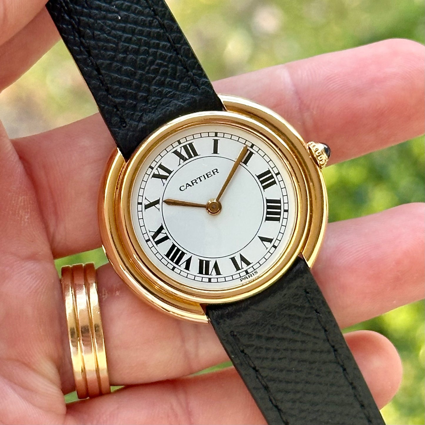 Vendome LM 18K Yellow Gold White Romans Ref 78090 1980