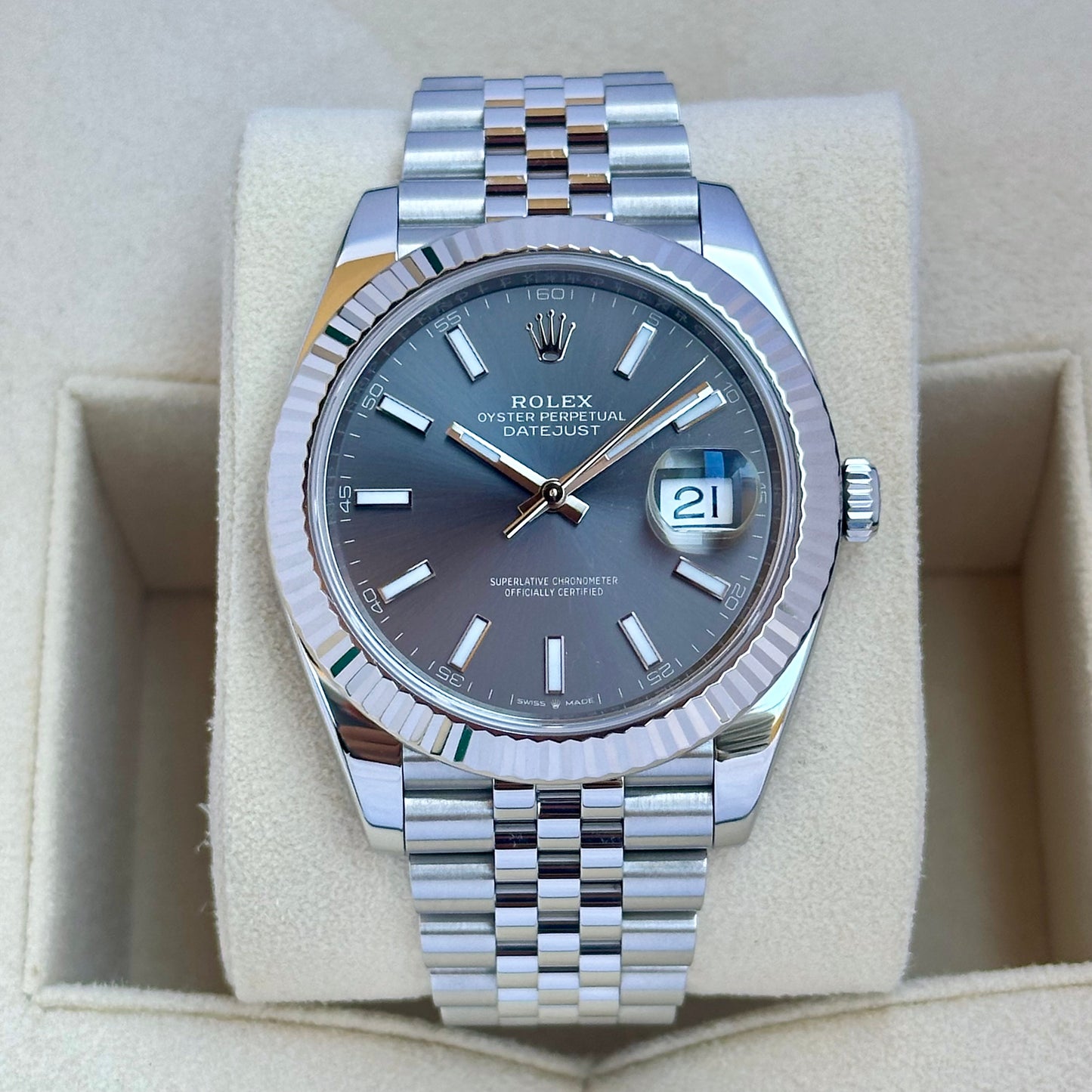 Datejust 41 Rhodium Ref 126334 2018