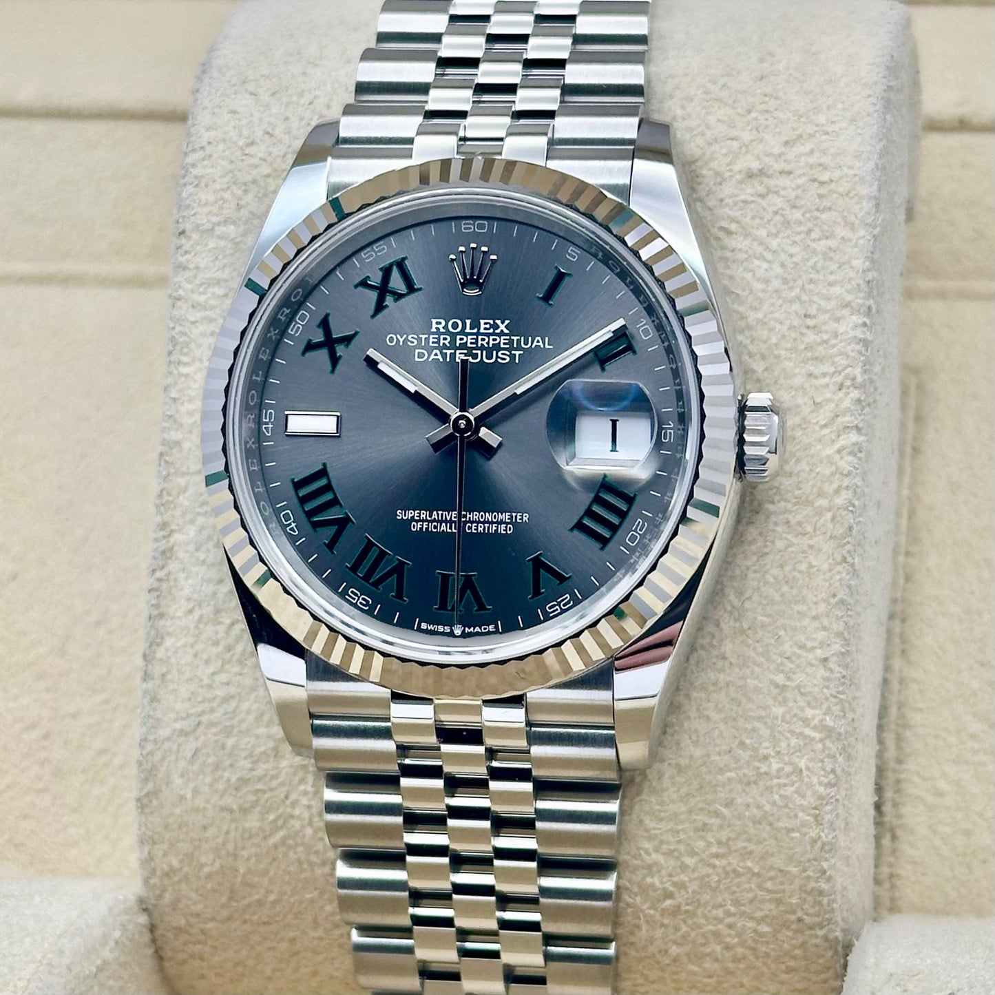 Datejust 36 Wimbledon 18K White Gold Ref 126234 2026