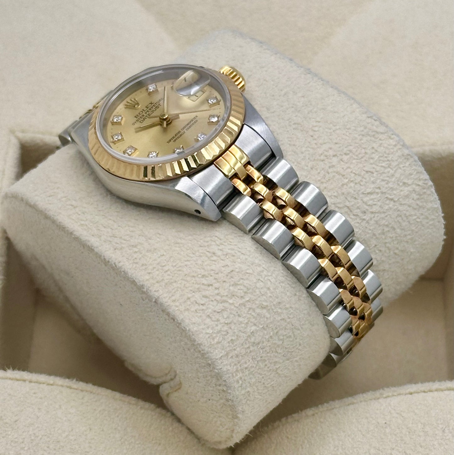 Lady-Datejust 26 Champagne Diamond Ref 69173 1988