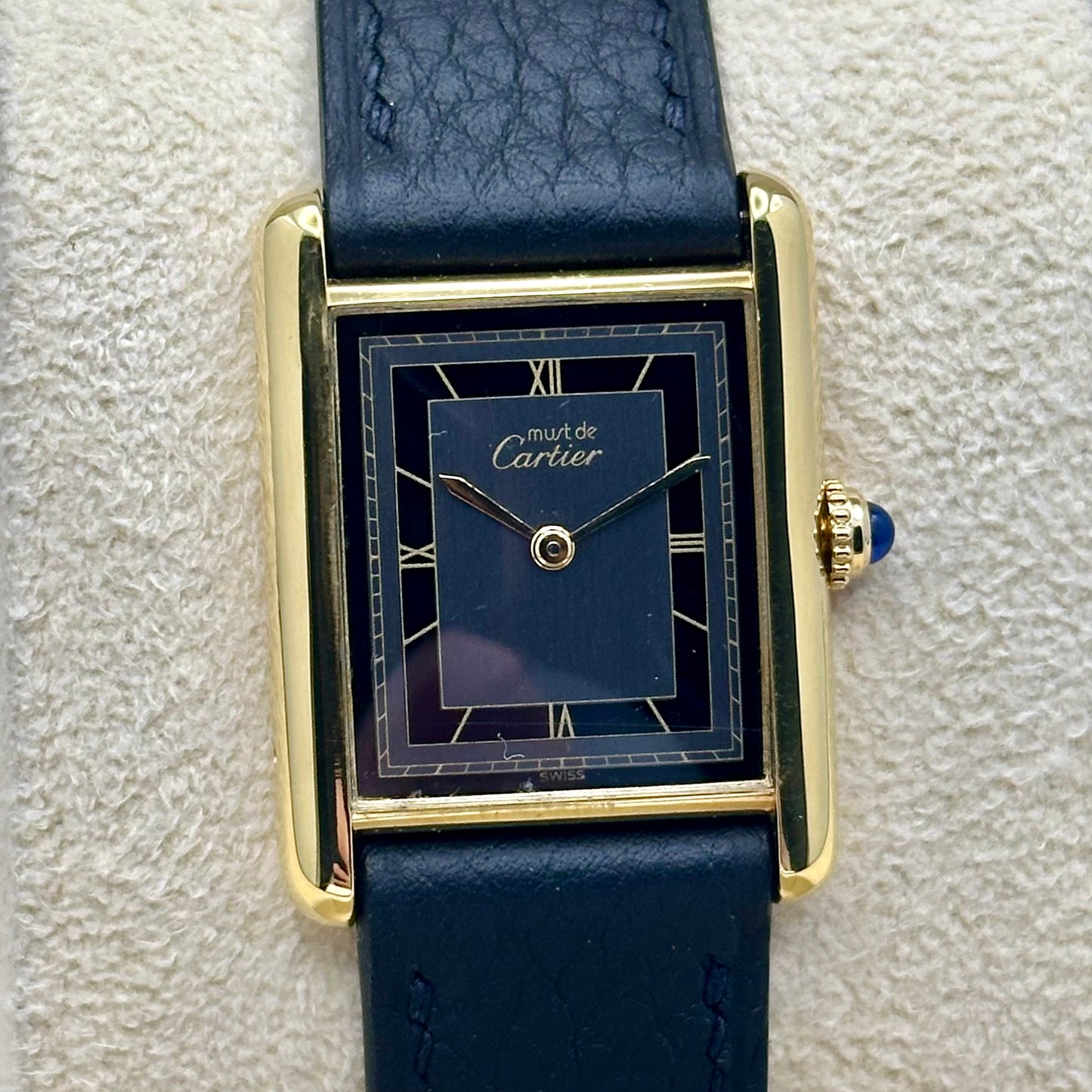 Tank Must De Cartier Vermeil Grey Romans Ref 6 81006 1990