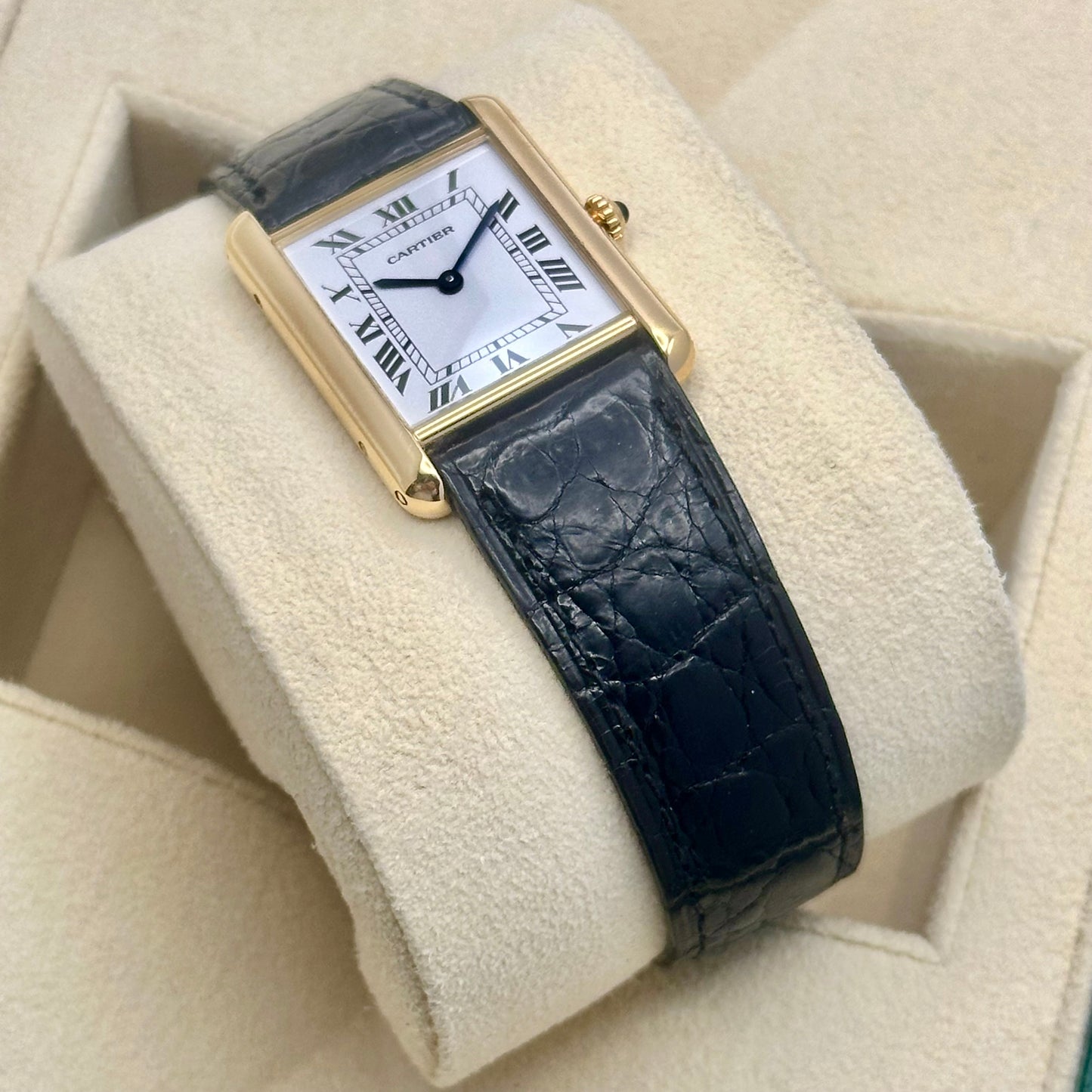 Tank Louis Cartier Paris Swiss 18K Yellow Gold Ref 88105 1985