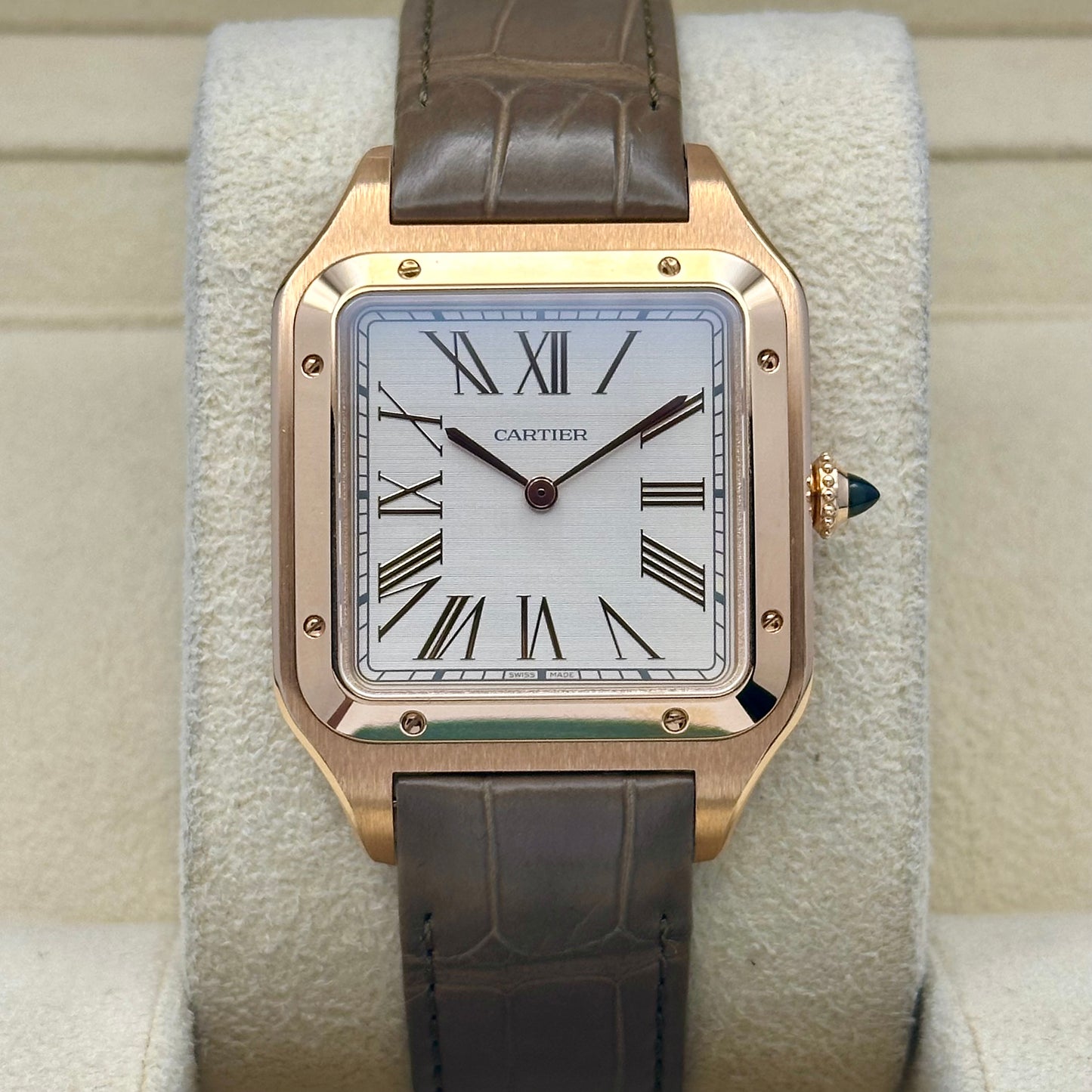 Santos Dumont XL 18K Rose Gold Beige Dial Ref WGSA0112 2025