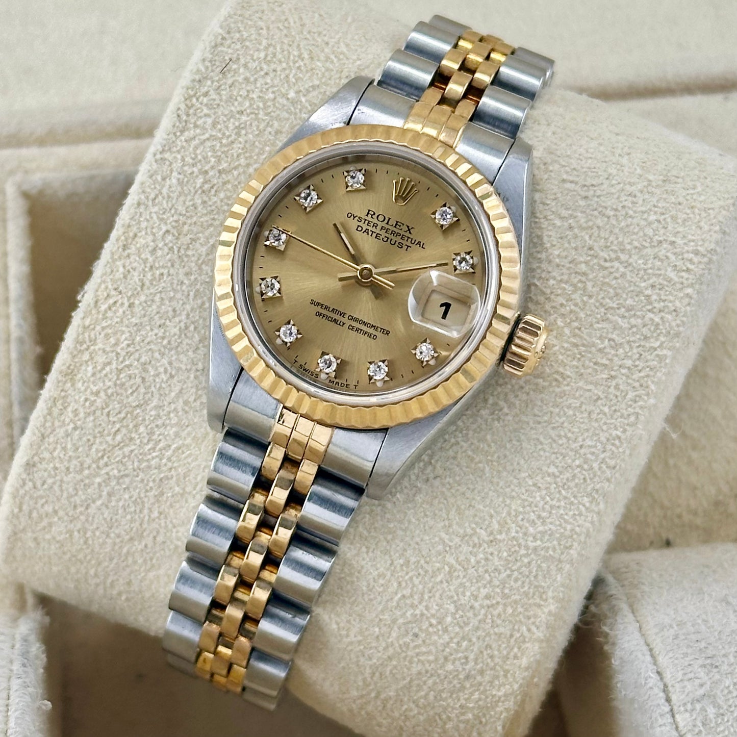 Lady-Datejust 26 Champagne Diamond Ref 69173G