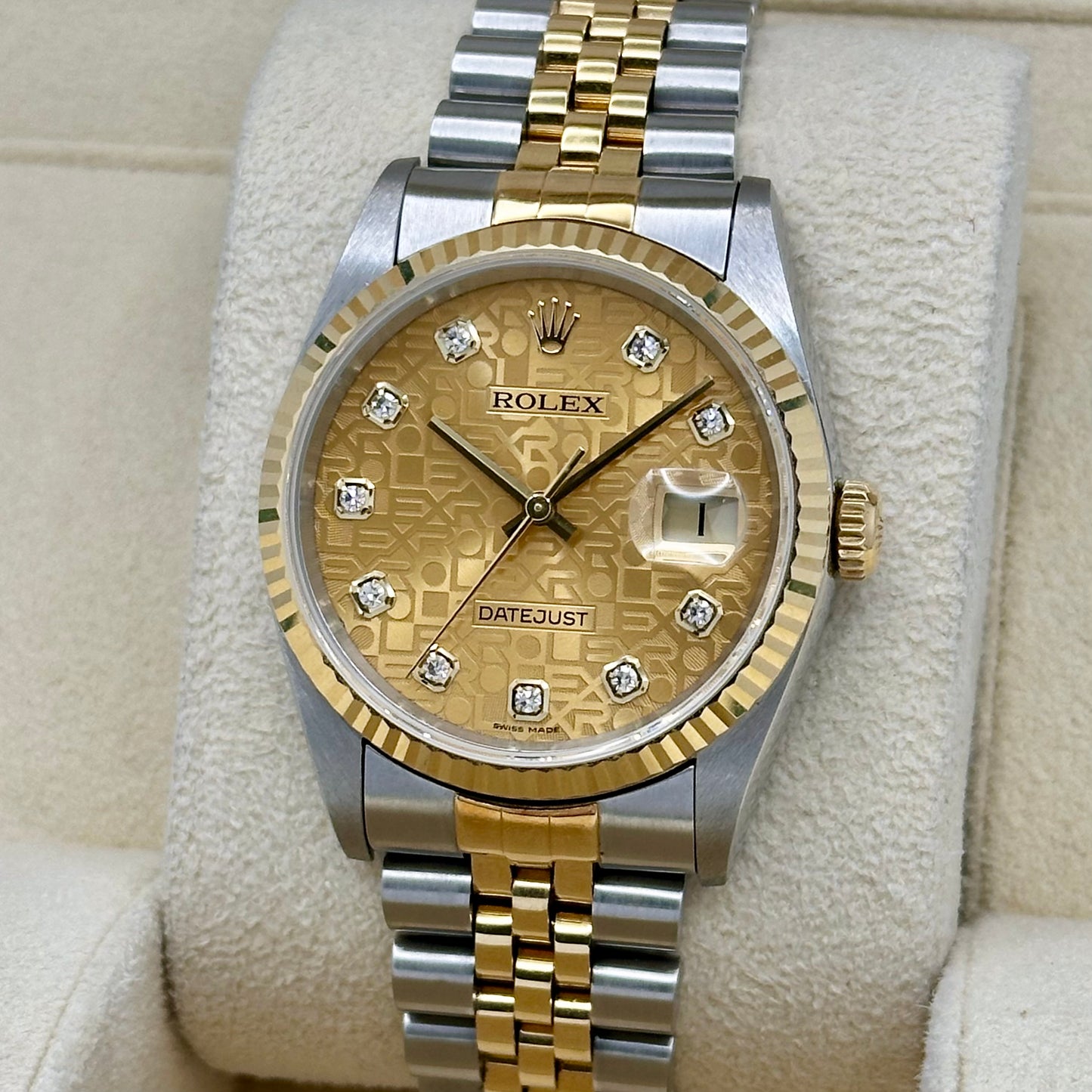 Datejust 36 Anniversary Champagne Diamond Ref 16233 1998
