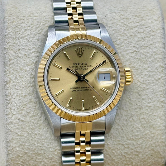 Lady-Datejust 26 18K Yellow Gold Champagne Ref 69173