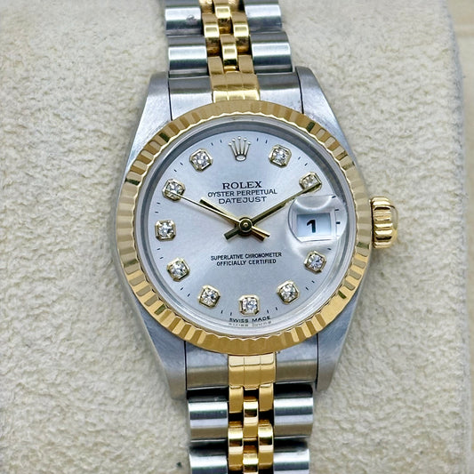 Lady-Datejust 26 Silver Big Diamond Ref 79173 2000