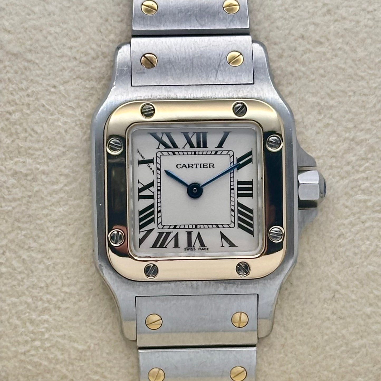 Santos Galbée White Romans 18K Yellow Gold Ref W20012C4 2008